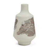 Velo 11.8H White w/Green Hand-Painted Terracotta Decorative Vase by Mercana at Eve Furniture