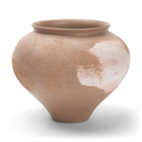 Velo Brown w/White Hand-Painted Terracotta Decorative Vase by Mercana at Eve Furniture