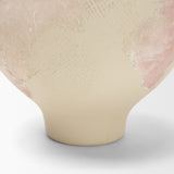 Velo Cream w/Blush Pink Hand-Painted Terracotta Decorative Vase by Mercana at Eve Furniture