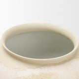 Velo Cream w/White Hand-Painted Terracotta Decorative Vase by Mercana at Eve Furniture