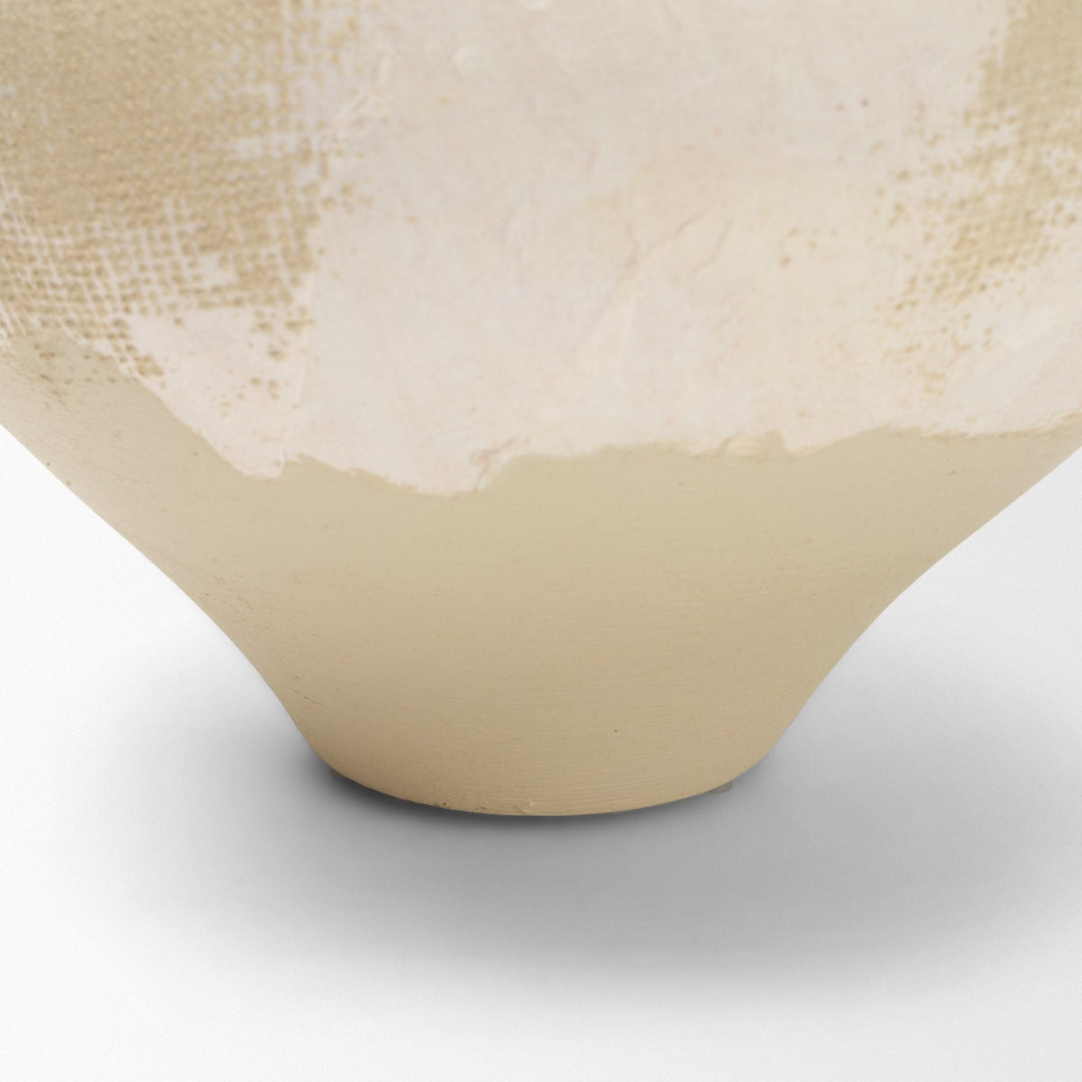 Velo Cream w/White Hand-Painted Terracotta Decorative Vase by Mercana at Eve Furniture