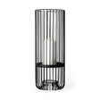 Velo II Large Black Metal Cylindrical Table Candle Holder by Mercana at Eve Furniture