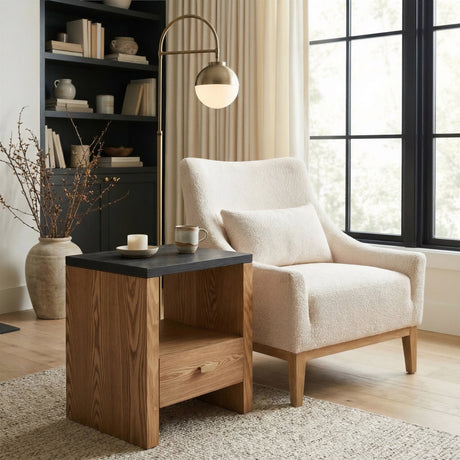 Velun Ivory Accent Chair by Zuomod at Eve Furniture