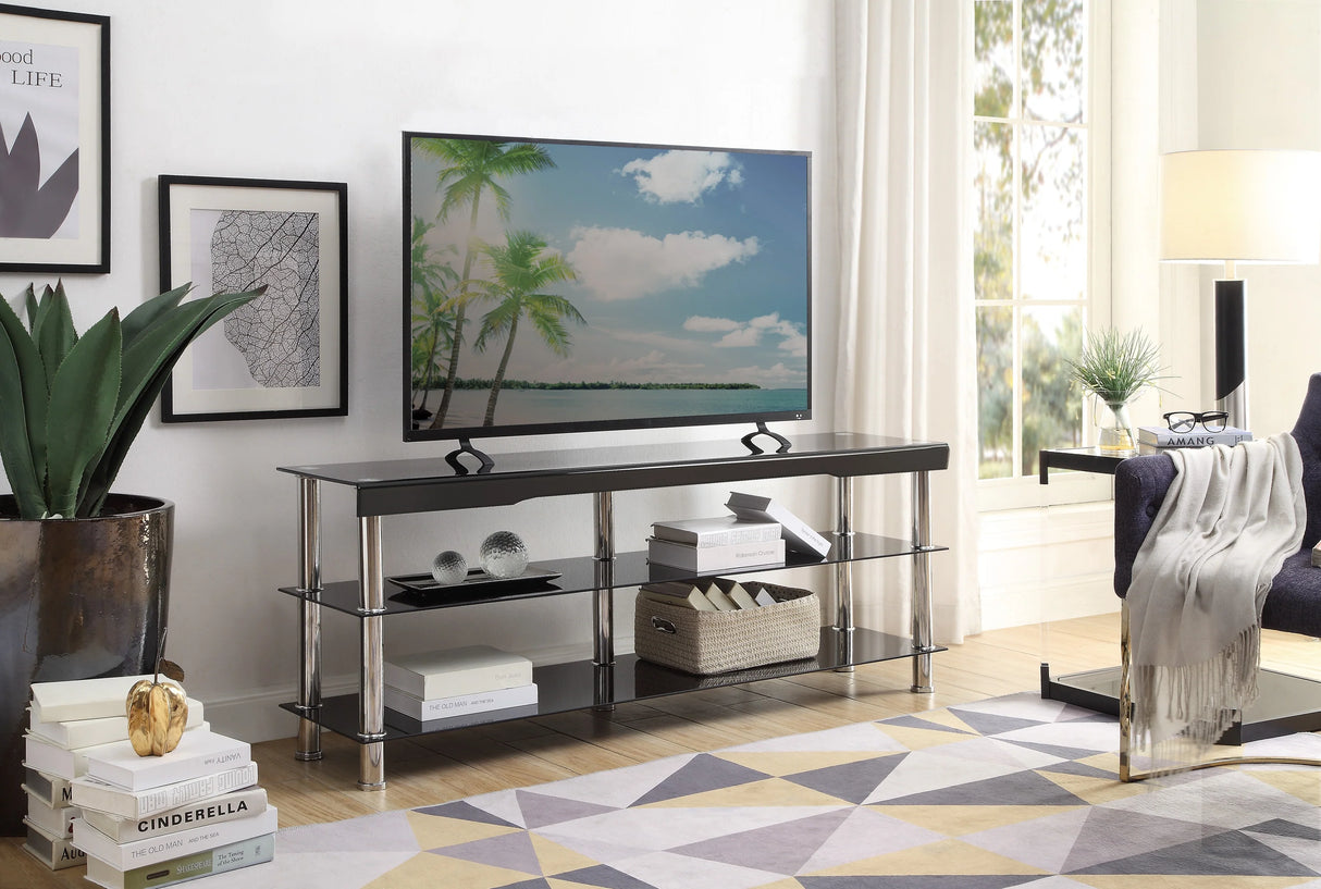 Velva Black Glass TV Stand by Homelegance at Eve Furniture