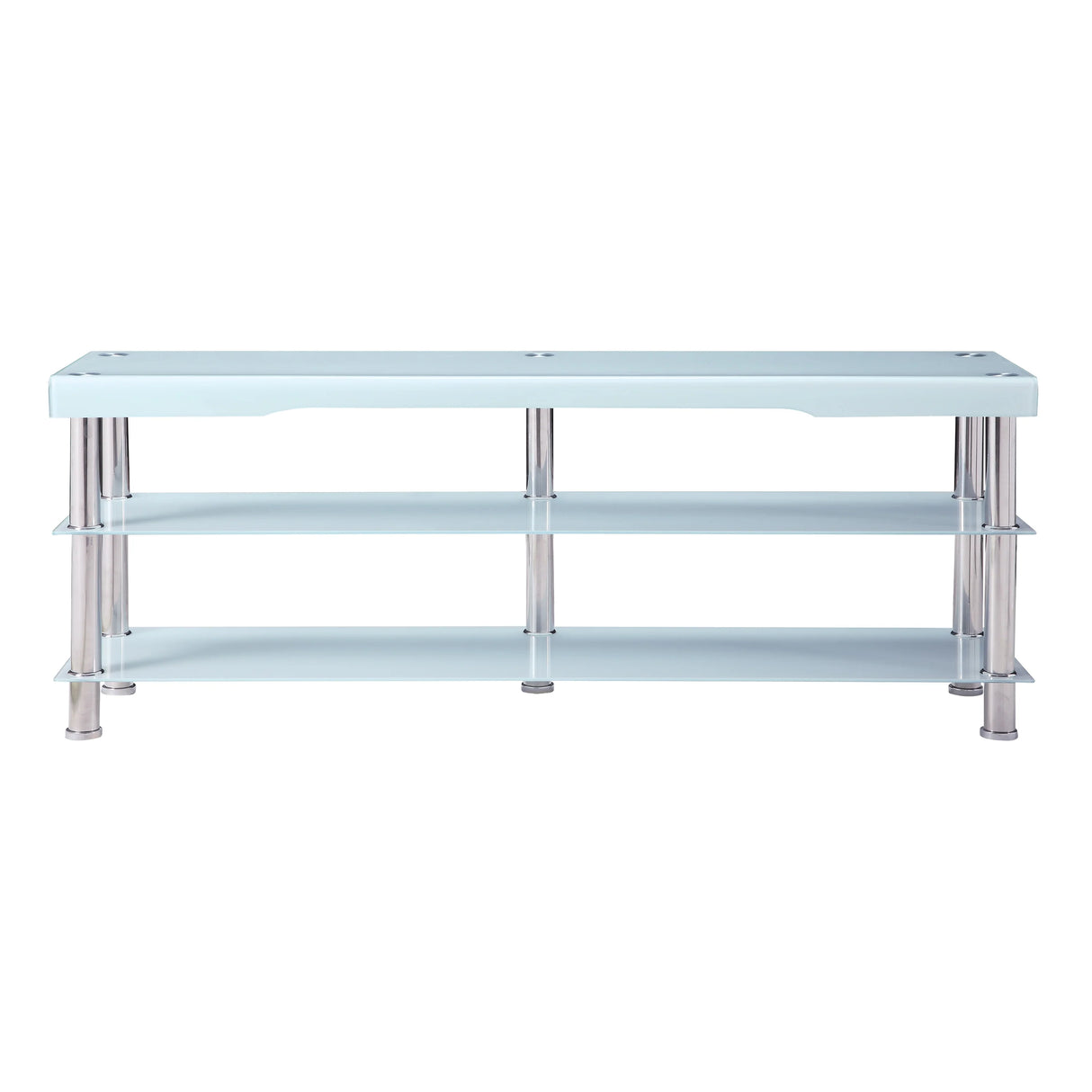 Velva White Glass TV Stand by Homelegance at Eve Furniture
