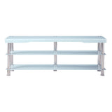 Velva White Glass TV Stand by Homelegance at Eve Furniture