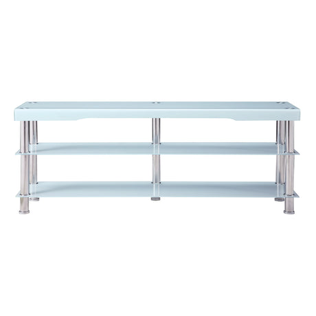 Velva White Glass TV Stand by Homelegance at Eve Furniture
