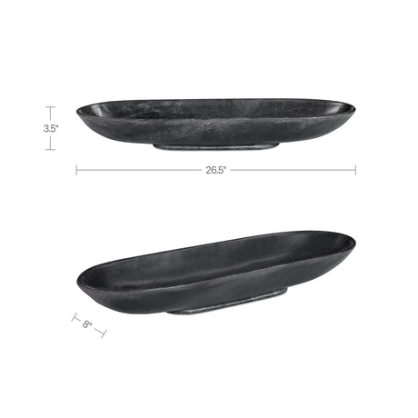 Venetia Black Marble Tray by MOES at Eve Furniture