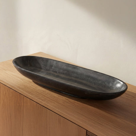 Venetia Black Marble Tray by MOES at Eve Furniture