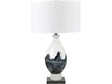 Venetia White/Blue Table Lamp by Crestview at Eve Furniture