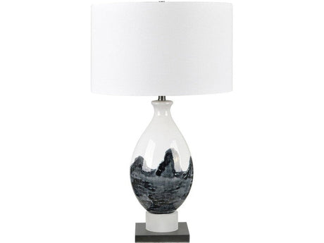 Venetia White/Blue Table Lamp by Crestview at Eve Furniture