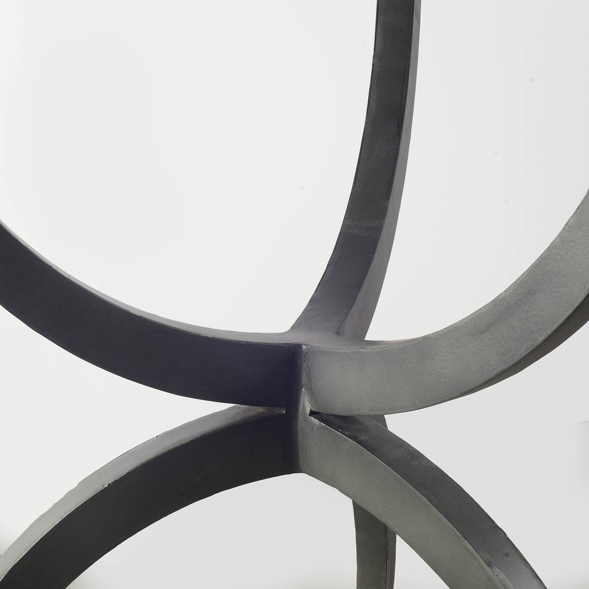 Veneto Round White Marble Top with Black Metal Base Dining Table by Mercana at Eve Furniture