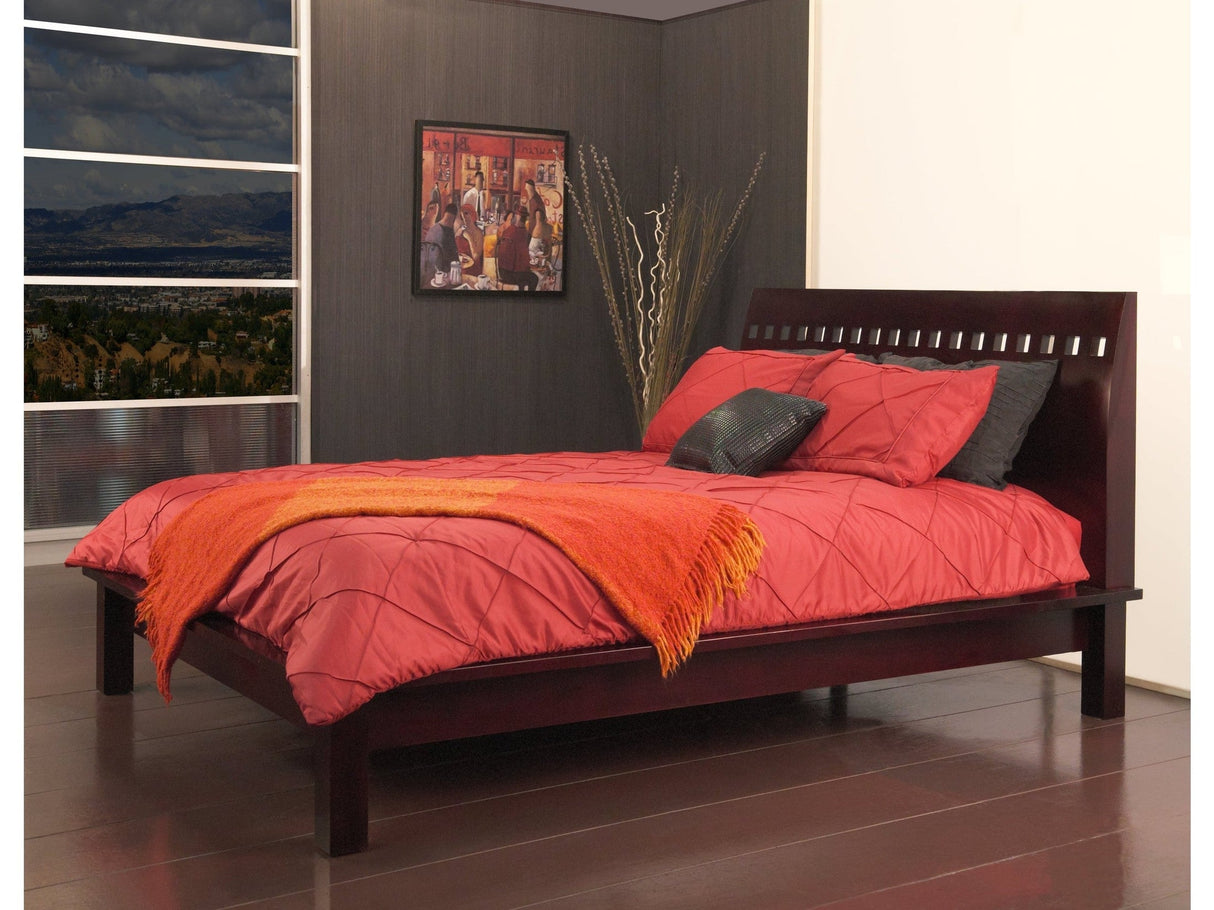 Veneto Wood Eastern King Platform Bed in Espresso by Modus Furniture at Eve Furniture