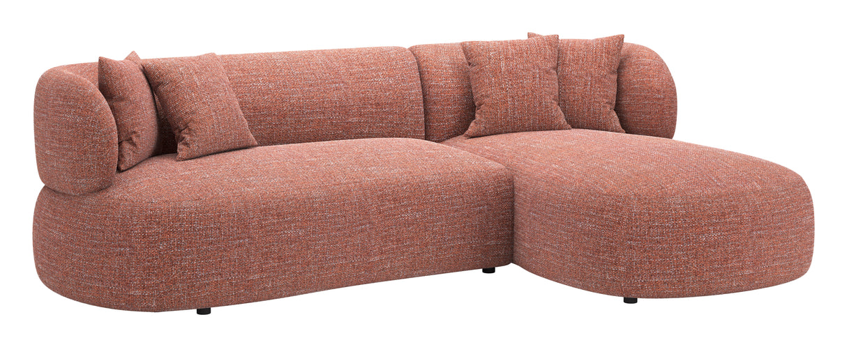 Venezia Brown Chaise Sectional by Zuomod at Eve Furniture