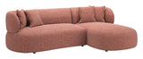 Venezia Brown Chaise Sectional by Zuomod at Eve Furniture