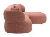 Venezia Brown Chaise Sectional by Zuomod at Eve Furniture
