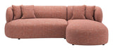 Venezia Brown Chaise Sectional by Zuomod at Eve Furniture