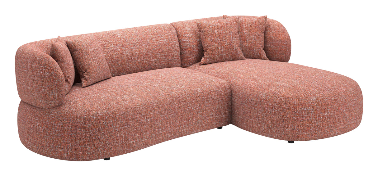 Venezia Brown Chaise Sectional by Zuomod at Eve Furniture