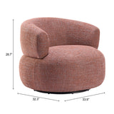 Venezia Brown Swivel Chair by Zuomod at Eve Furniture