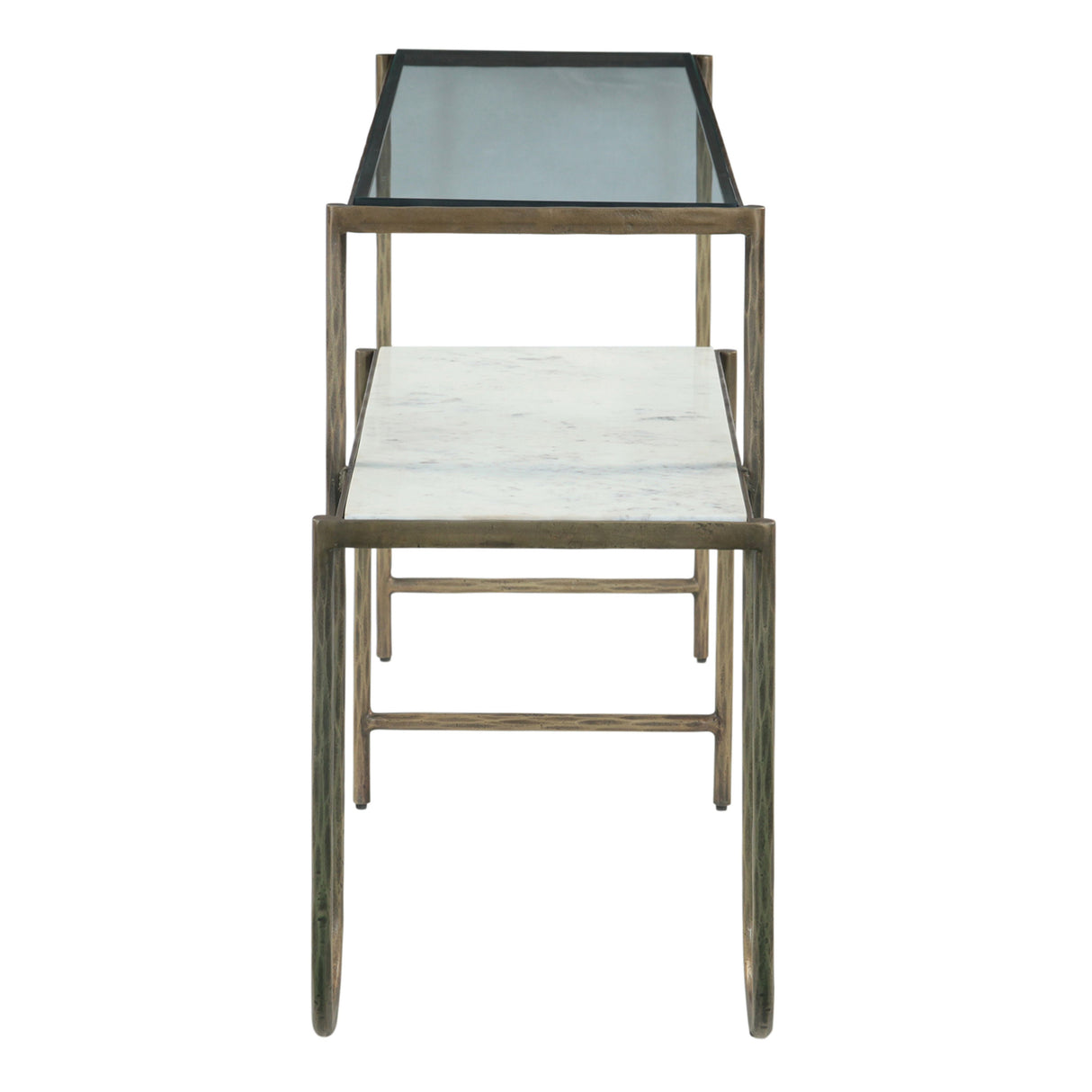 Venice 50" Nesting Console Table with Marble and Glass by Home Trends & Design at Eve Furniture