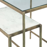 Venice 50" Nesting Console Table with Marble and Glass by Home Trends & Design at Eve Furniture