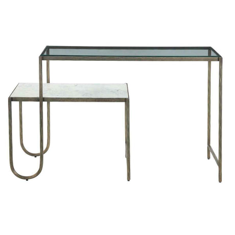 Venice 50" Nesting Console Table with Marble and Glass by Home Trends & Design at Eve Furniture