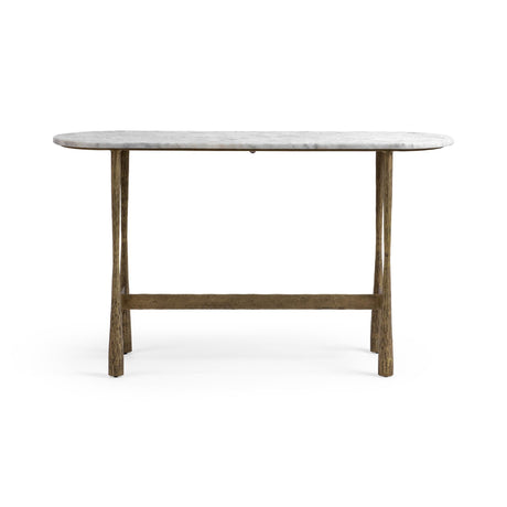 Venicia White Sage 52 Oval Console Table by Classic Home at Eve Furniture