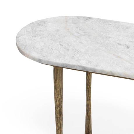 Venicia White Sage 52 Oval Console Table by Classic Home at Eve Furniture