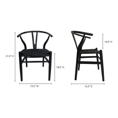 Ventana Black Dining Chair (Set of 2) by MOES at Eve Furniture