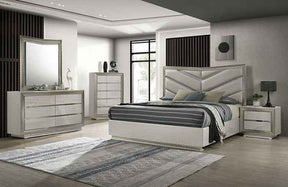 Ventnor Gray 5-Piece Queen Bedroom Set by Furniture of America at Eve Furniture