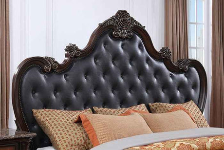 Ventresca Dark Cherry 5-Piece Queen Bedroom Set by Furniture of America at Eve Furniture