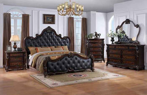Ventresca Dark Cherry 5-Piece Queen Bedroom Set by Furniture of America at Eve Furniture