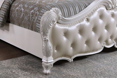 Ventresca White 5-Piece Queen Bedroom Set by Furniture of America at Eve Furniture
