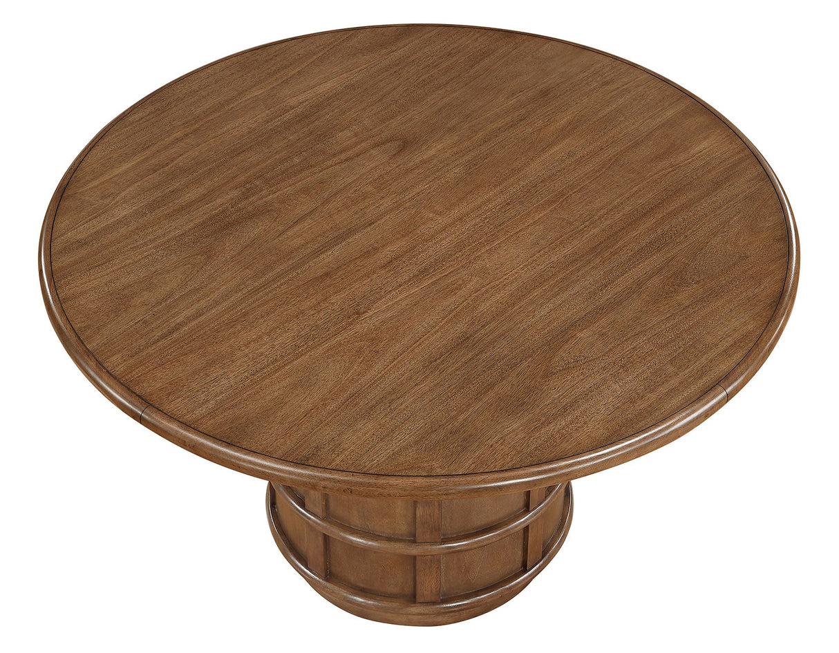 Ventura Brown Round Dining Table by Steve Silver at Eve Furniture