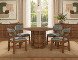 Ventura Brown Round Dining Table by Steve Silver at Eve Furniture