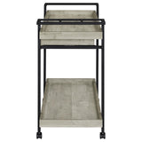 Ventura Gray Driftwood 2-tier Bar Cart with Storage Drawer by Coaster at Eve Furniture