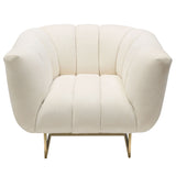 Venus Cream Fabric Chair by Diamond Sofa at Eve Furniture