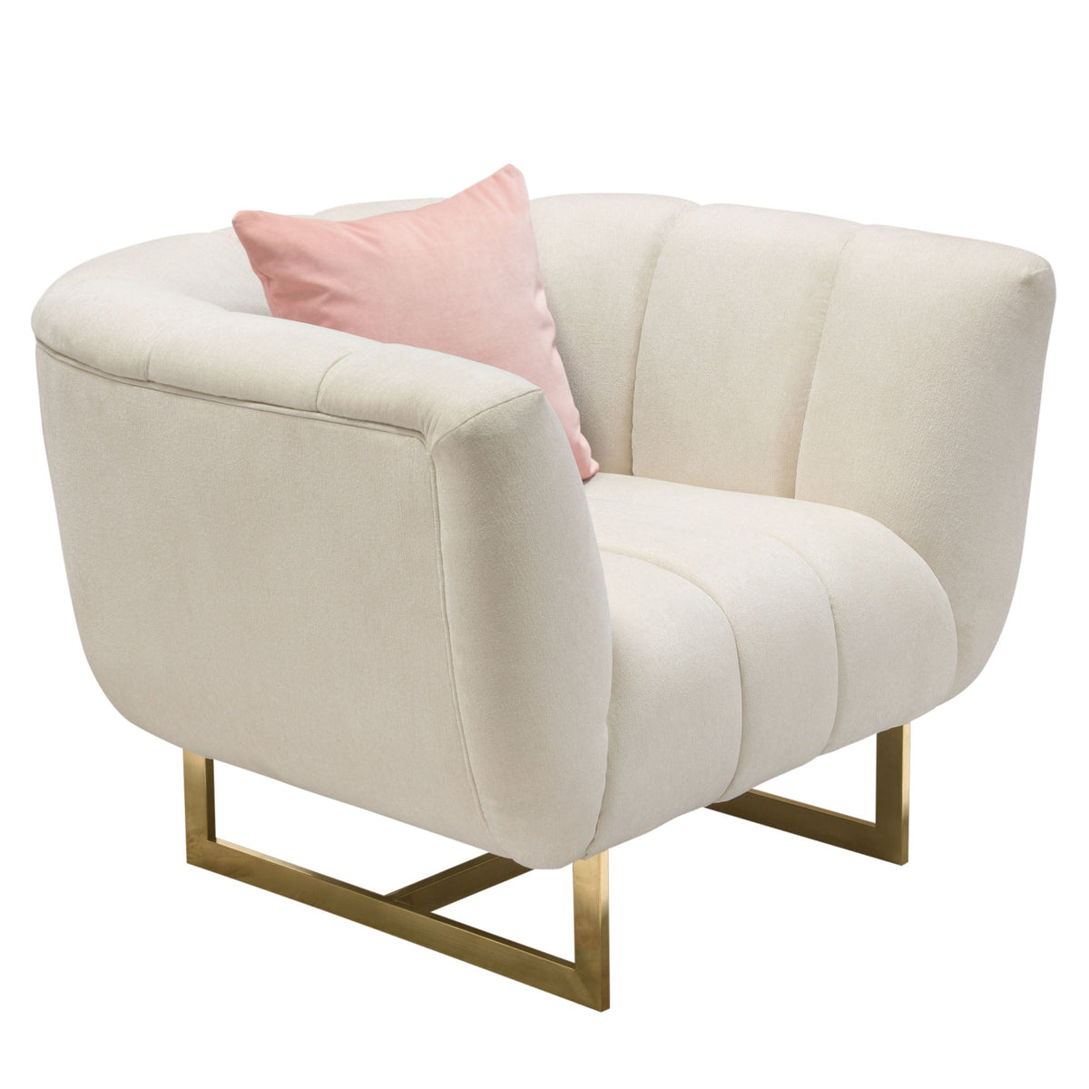 Venus Cream Fabric Chair by Diamond Sofa at Eve Furniture