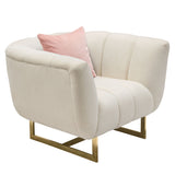 Venus Cream Fabric Chair by Diamond Sofa at Eve Furniture