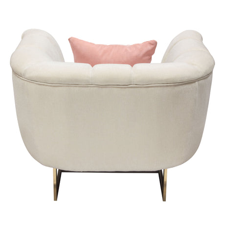 Venus Cream Fabric Chair by Diamond Sofa at Eve Furniture