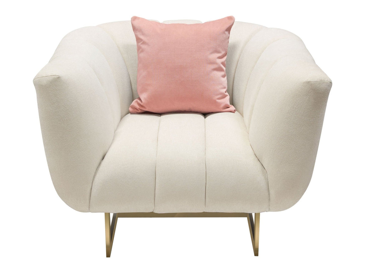 Venus Cream Fabric Chair by Diamond Sofa at Eve Furniture