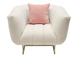 Venus Cream Fabric Chair by Diamond Sofa at Eve Furniture