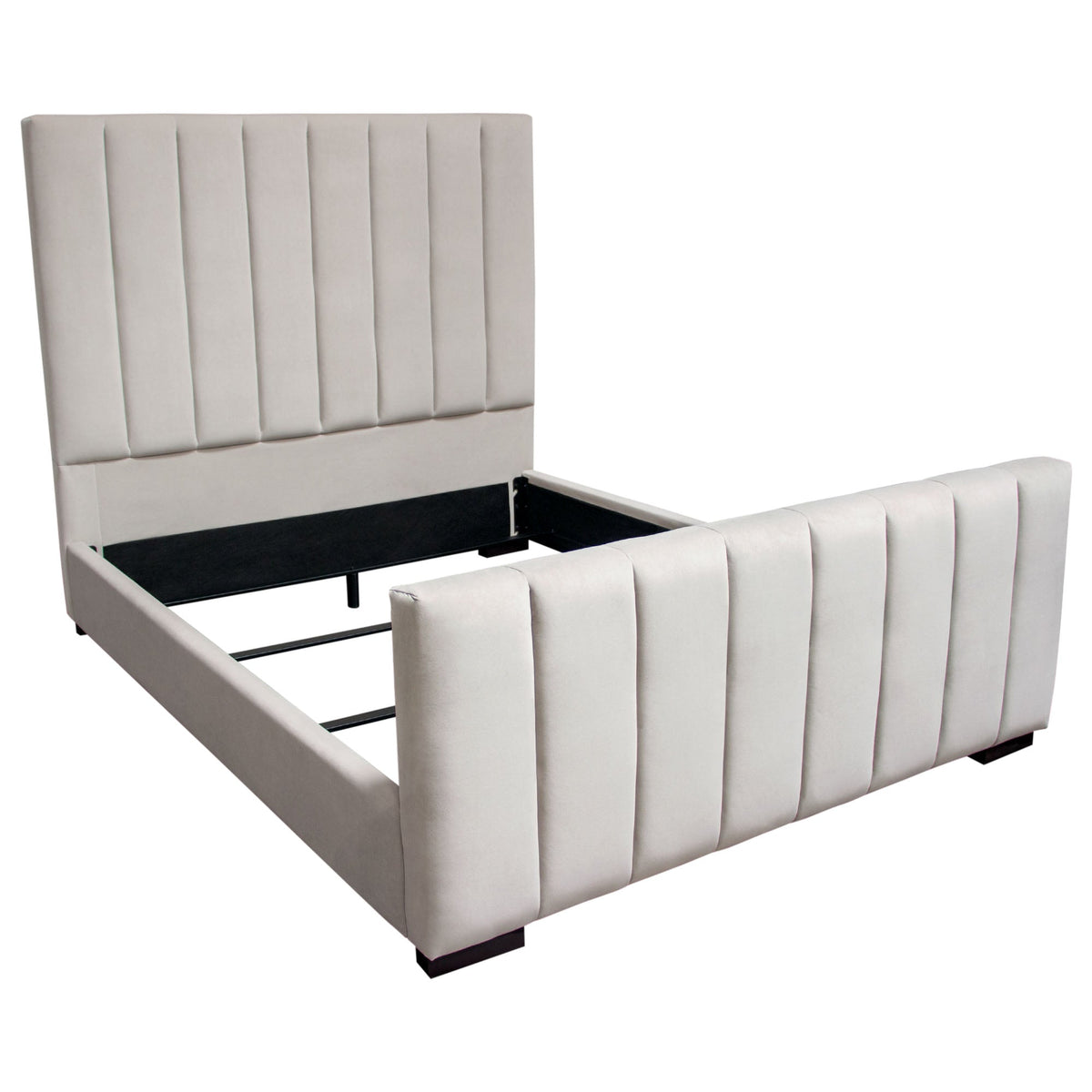 Venus Light Grey Eastern King Bed by Diamond Sofa at Eve Furniture