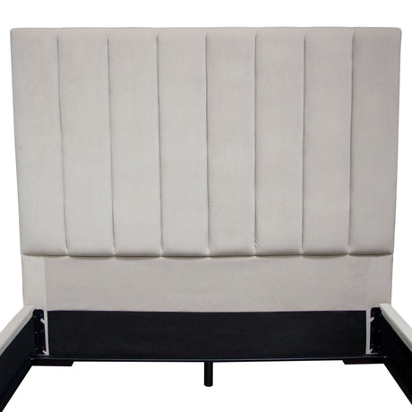 Venus Light Grey Eastern King Bed by Diamond Sofa at Eve Furniture