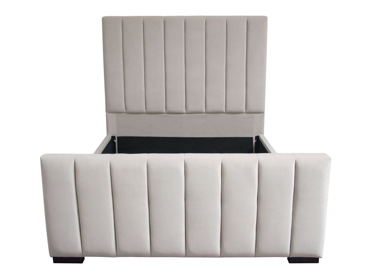 Venus Light Grey Eastern King Bed by Diamond Sofa at Eve Furniture