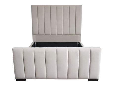 Venus Light Grey Eastern King Bed by Diamond Sofa at Eve Furniture