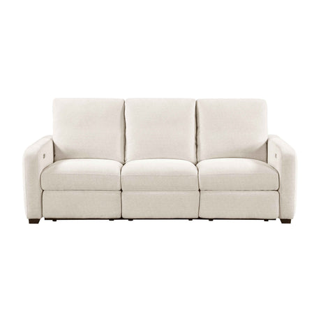 Vera Beige 3-Piece Power Reclining Living Room Set by Homelegance at Eve Furniture