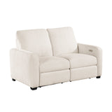 Vera Beige Power Double Reclining Loveseat by Homelegance at Eve Furniture