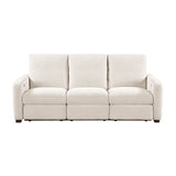 Vera Beige Power Double Reclining Sofa and Loveseat by Homelegance at Eve Furniture