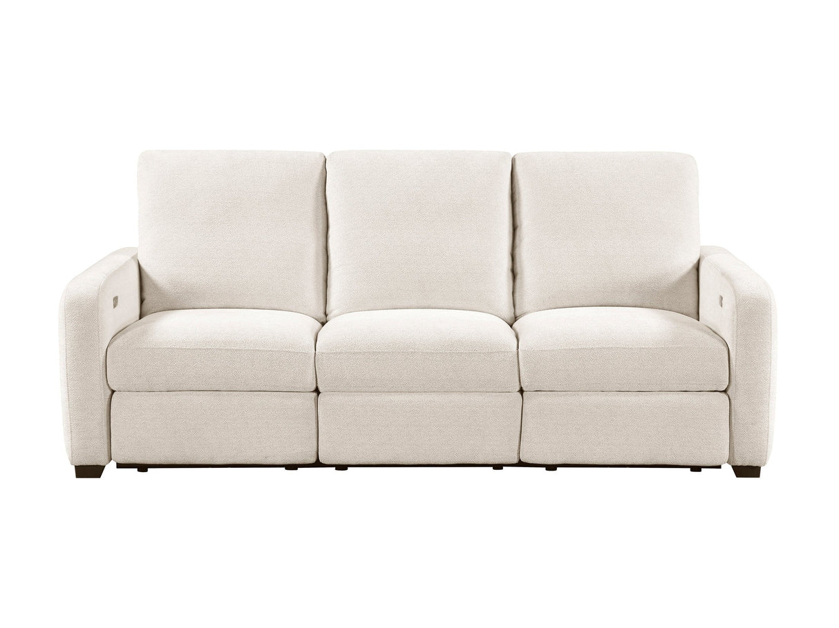 Vera Beige Power Double Reclining Sofa by Homelegance at Eve Furniture